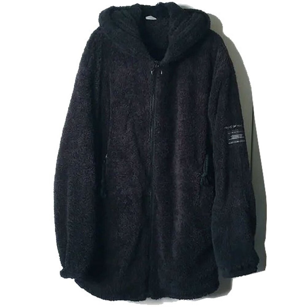 MSNU MassNoun Oversized Teddy Bear Fleece Zip Hoodie Jacket Abuse Of Power